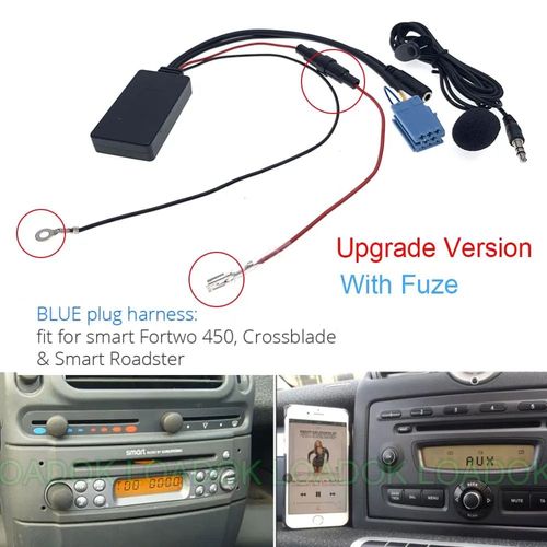 Adaptateur De Voiture Bluetooth 5.0 Pour Mercedes Benz,Smart 450,451,Roadster,Grundig,Hôte Radio,8 Broches,6 Broches,Port Tech,Wild Mic X - Type Smart 450 With Mic