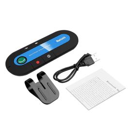 Mini Haut-Parleur Bluetooth À Clip Pare-Soleil,Récepteur De Musique Mp3,Kit De Voiture,Haut-Parleur Mains Libres Sans Fil,Adaptateur De Téléphone - Type Blue