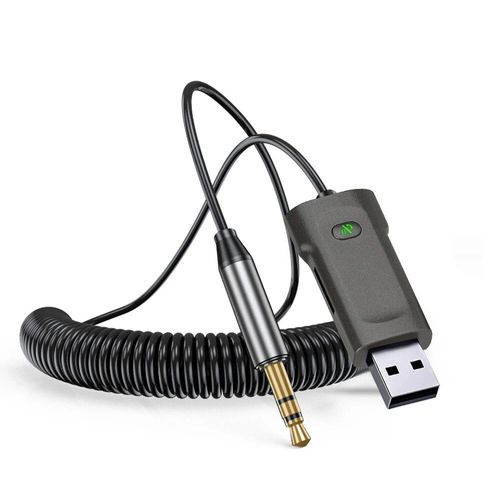 Adaptateur USB Bluetooth mx pour voiture,récepteur sans fil,transmetteur audio,musique,micro,mains libres,prise jack 3.5mm - Type BT5.0 BT750 #C