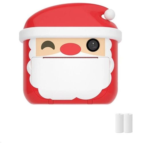Appareil Photo instantané pour enfants,2.4 pouces,1080P,vidéo numérique,avec papier imprimé,jouets,cadeau d'anniversaire - Type Red 2 Rolls