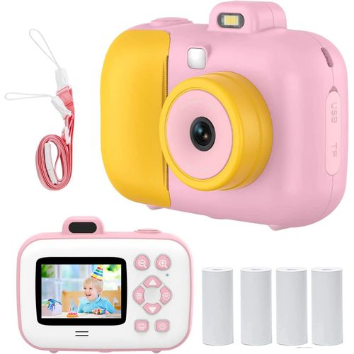 Appareil Photo instantané pour enfants,2.7k,avec impression thermique,jouets en papier,cadeau pour filles - Type P 4rolls