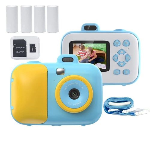 Appareil Photo instantané pour enfants,2.7k,avec impression thermique,jouets en papier,cadeau pour filles - Type B4rolls 32G
