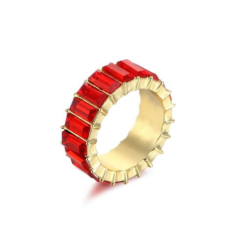 Zunderes-Bague Multicolore En Cristal Pour Femme,Bague De Luxe Légère,Cadeau De Fête De Rh,Bijoux De Déclaration,Sortie D'usine,3a