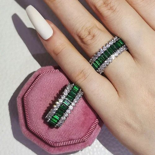 Bague De Luxe En Pierre De Cristal Blanche Pour Femmes,Bagues De Mariage Irrégulières En Zircon Pour Femmes,Bague De Fiançailles Géométrique En Zircon À La Mode