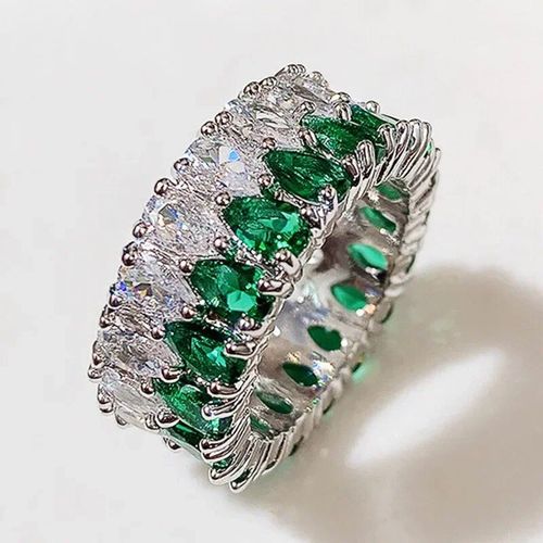 Bague De Luxe En Pierre De Cristal Blanche Pour Femmes,Bagues De Mariage Irrégulières En Zircon Pour Femmes,Bague De Fiançailles Géométrique En Zircon À La Mode