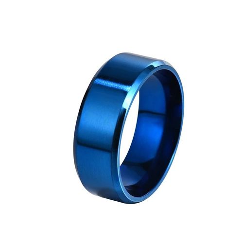 Bagues En Titane Uni Pour Hommes Et Femmes,Acier Inoxydable Mat,Conception Simple,Ton Or,Plaqué Argent,Noir,Bleu,Cadeau De Bijoux,6mm,8mm