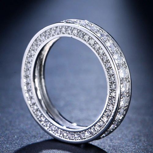 Bague De Luxe En Pierre De Cristal Blanche Pour Femmes,Bagues De Mariage Irrégulières En Zircon Pour Femmes,Bague De Fiançailles Géométrique En Zircon À La Mode