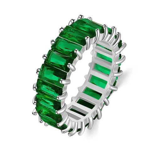 Bague De Luxe En Pierre De Cristal Blanche Pour Femmes,Bagues De Mariage Irrégulières En Zircon Pour Femmes,Bague De Fiançailles Géométrique En Zircon À La Mode
