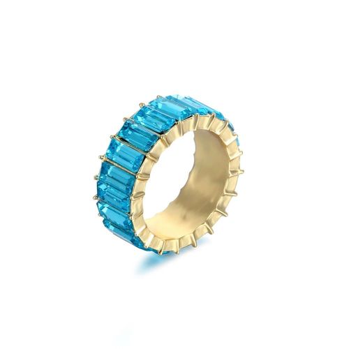 Zunderes-Bague Multicolore En Cristal Pour Femme,Bague De Luxe Légère,Cadeau De Fête De Rh,Bijoux De Déclaration,Sortie D'usine,3a
