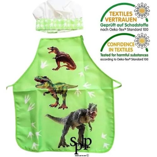 Tablier Dinosaure Et Toque De Cuisine Pour Enfants