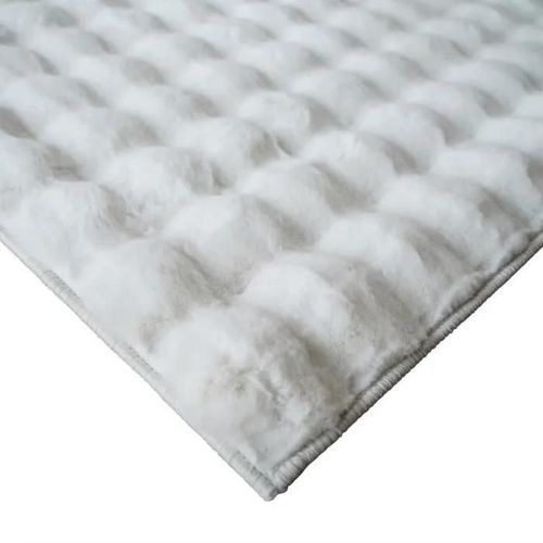 BUBBLE - Tapis extra-doux à relief bubble blanc 120x170