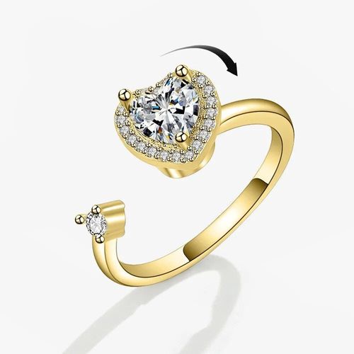 Smjel-Bague Fidget Spinner Pour Femme,Bijoux De Mariage,Anti-Souligné,Anlande,Plusieurs Clip,Fleur,?il,Papillon,Animal,Rotation