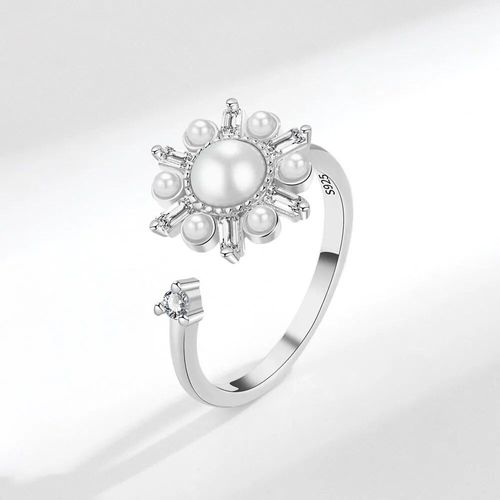 Smjel-Bague Fidget Spinner Pour Femme,Bijoux De Mariage,Anti-Souligné,Anlande,Plusieurs Clip,Fleur,?il,Papillon,Animal,Rotation