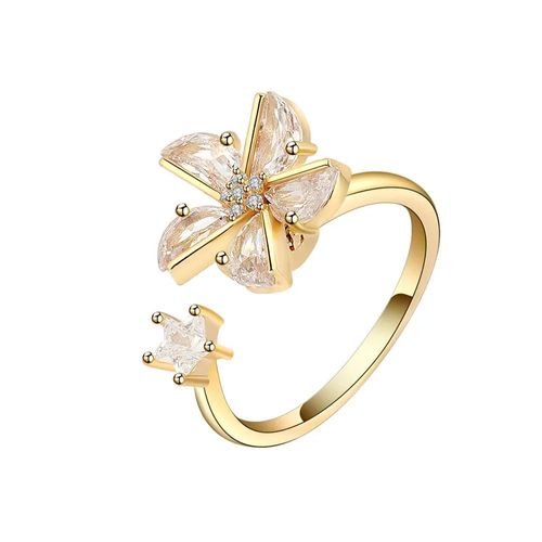 Smjel-Bague Fidget Spinner Pour Femme,Bijoux De Mariage,Anti-Souligné,Anlande,Plusieurs Clip,Fleur,?il,Papillon,Animal,Rotation