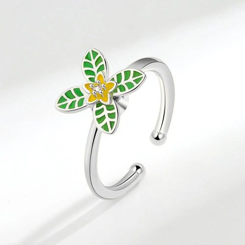 Smjel-Bague Fidget Spinner Pour Femme,Bijoux De Mariage,Anti-Souligné,Anlande,Plusieurs Clip,Fleur,?il,Papillon,Animal,Rotation