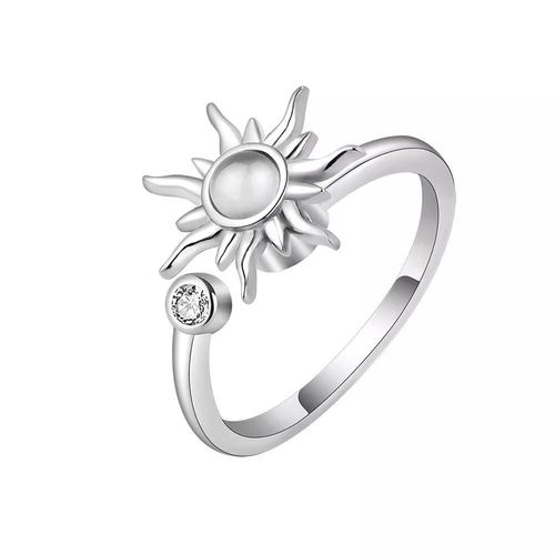 Smjel-Bague Fidget Spinner Pour Femme,Bijoux De Mariage,Anti-Souligné,Anlande,Plusieurs Clip,Fleur,?il,Papillon,Animal,Rotation