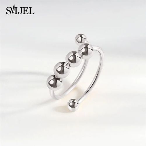 Smjel-Bague Fidget Spinner Pour Femme,Bijoux De Mariage,Anti-Souligné,Anlande,Plusieurs Clip,Fleur,?il,Papillon,Animal,Rotation