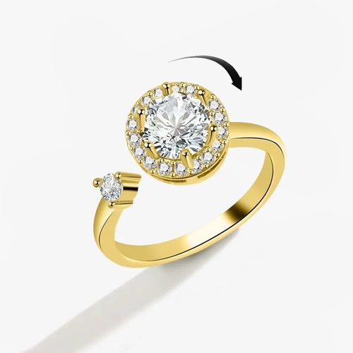 Smjel-Bague Fidget Spinner Pour Femme,Bijoux De Mariage,Anti-Souligné,Anlande,Plusieurs Clip,Fleur,?il,Papillon,Animal,Rotation