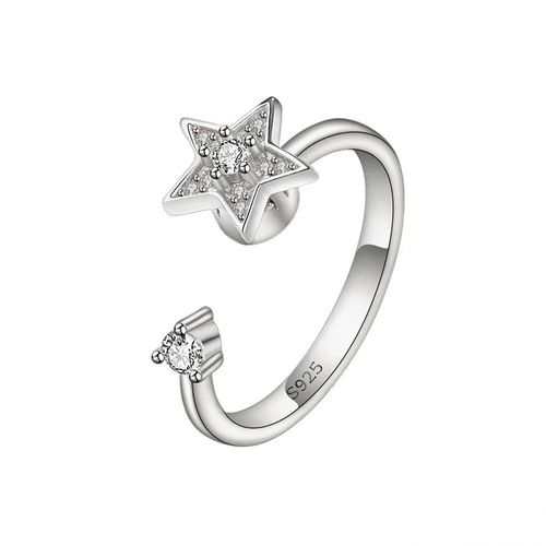 Smjel-Bague Fidget Spinner Pour Femme,Bijoux De Mariage,Anti-Souligné,Anlande,Plusieurs Clip,Fleur,?il,Papillon,Animal,Rotation