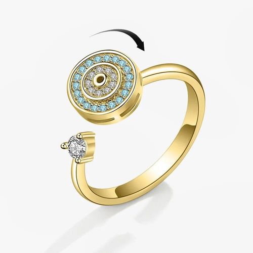 Smjel-Bague Fidget Spinner Pour Femme,Bijoux De Mariage,Anti-Souligné,Anlande,Plusieurs Clip,Fleur,?il,Papillon,Animal,Rotation