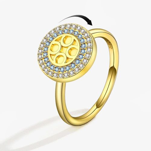 Smjel-Bague Fidget Spinner Pour Femme,Bijoux De Mariage,Anti-Souligné,Anlande,Plusieurs Clip,Fleur,?il,Papillon,Animal,Rotation