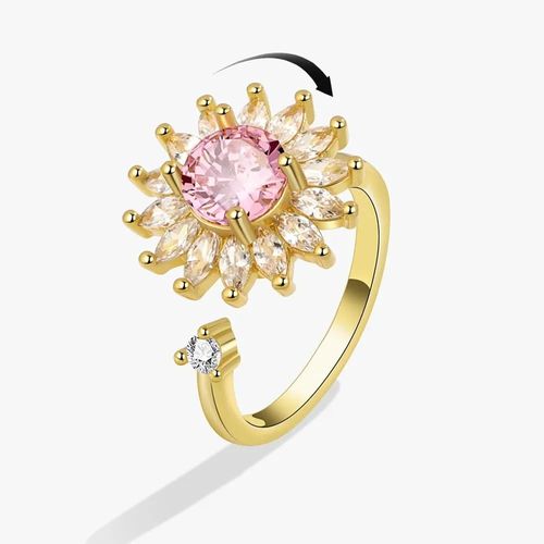 Smjel-Bague Fidget Spinner Pour Femme,Bijoux De Mariage,Anti-Souligné,Anlande,Plusieurs Clip,Fleur,?il,Papillon,Animal,Rotation
