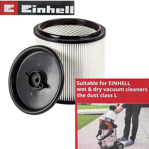 Filtre à cartouche compatible avec EINHELL, pièces d'aspirateur, humide et sec, poussière de classe L, to.com, 1 paquet