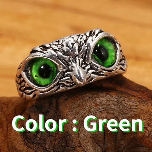 Stranger Things Bague Femme Tendances 2022 Bijoux Femme Aesthetic Yeux Gothiques En Acier Inoxydable,Bague De Hibou Cool,Anneaux Réglables Pour Hommes Et Femmes,Accessoires Pour Femmes