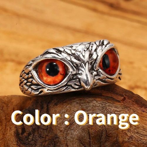 Stranger Things Bague Femme Tendances 2022 Bijoux Femme Aesthetic Yeux Gothiques En Acier Inoxydable,Bague De Hibou Cool,Anneaux Réglables Pour Hommes Et Femmes,Accessoires Pour Femmes
