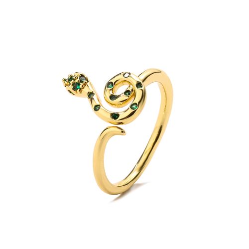 Hecheng-Bagues De Salle Cz Pour Femmes,Bague Réglable Ouverte,Cuivre Plaqué 18 Carats,Bijoux Vintage,Cadeaux De Bague D'li-Cool