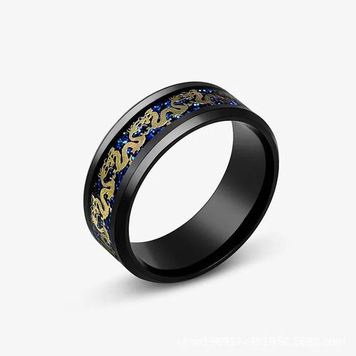 Bagues De Mariage En Acier Inoxydable Pour Hommes,Incrustées De Tungstène Noir,En Fibre De Carbone Bleue,Bijoux