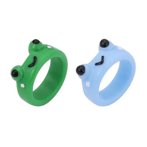 Bagues Grenouille Mignonnes Avec Boîte Pour Femmes Et Filles,Acrylique Coloré,Accessoires De Bijoux Animaux,Cadeaux De Couple,Expédition 03chia