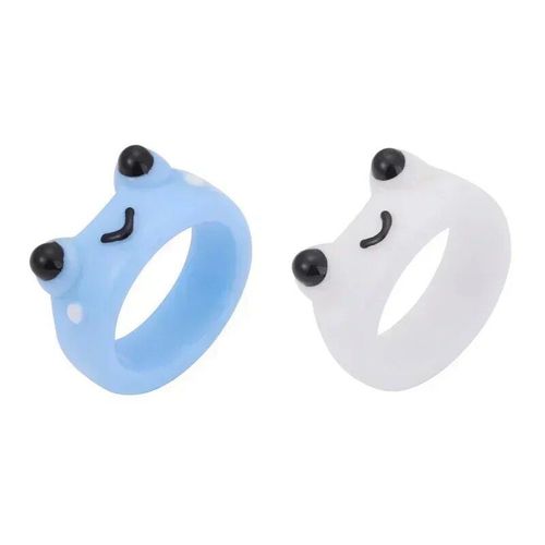 Bagues Grenouille Mignonnes Avec Boîte Pour Femmes Et Filles,Acrylique Coloré,Accessoires De Bijoux Animaux,Cadeaux De Couple,Expédition 03chia
