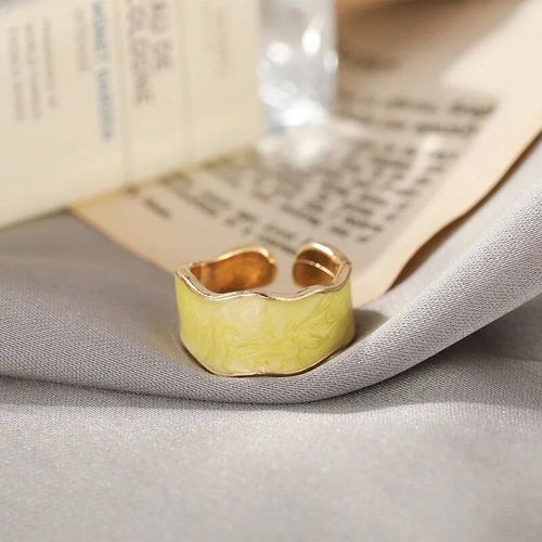 Bague Ouverte Rétro En Or Pour Femme,Bijoux De Mariage,Double Goutte D'huile,Bague Réglable Irrégulière,Bijoux De Luxe,2023
