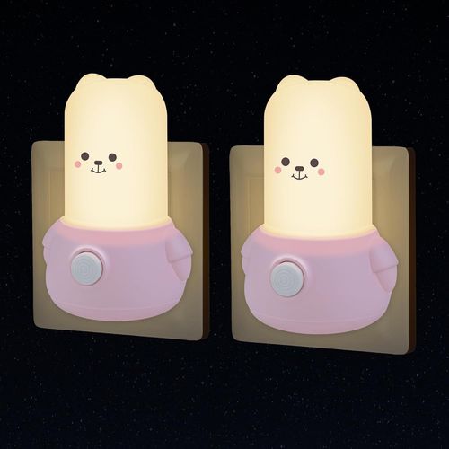 Trahoo-Veilleuse Enfant Prise Avec Interrupteur Lot De 2 Lampe Murale Ours D¿¿Corer Chambre B¿¿B¿¿ Accessoires Cadeau Naissance Fille