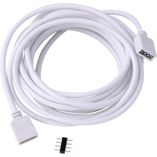 Trahoo-Rallonge Cable Avec Connecteur 4 Broches Pour Ruban Bande De Led (2.5m)