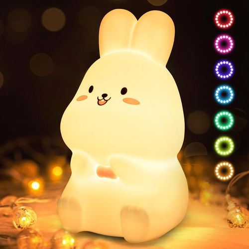 Trahoo-Veilleuse Enfant B¿¿B¿¿ 9 Couleurs Veilleuse Led Ours Lampe De Chevet Enfant, Veilleuse Usb Rechargeable, Silicone Veilleuse En Pour Cadeau Jouet