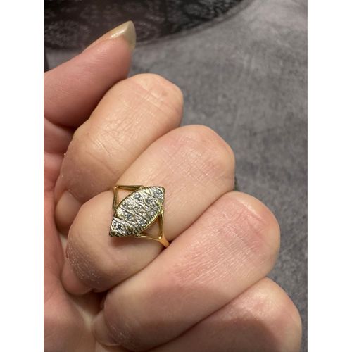 Bague Marquise En Or 750 