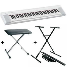 Pack Yamaha P-145B - Piano numérique compact - touché lourd - Noir +  Support + banquette - 88 touches