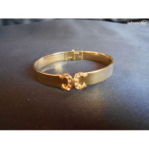 Bracelet Rigide Plat 2 C À L'envers