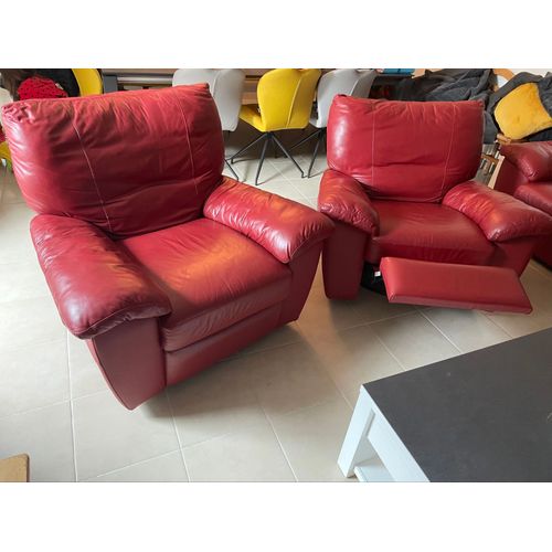 Fauteuil Rouge En Cuir