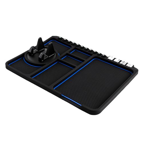 Planche Prada De Voiture Polymères Coordonnants,Coussin De Téléphone Automatique,Pvc Pour Téléphone Portable,Support Rapide,Navigation,Coussin De Rangement,Accessoires D'intérieur De Vo - Type Blue