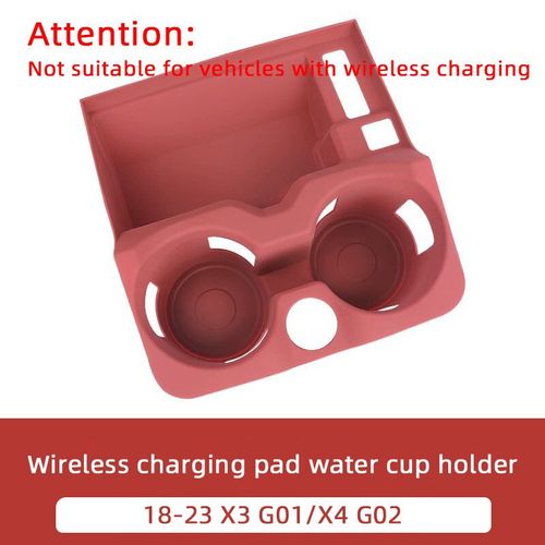 Tampon De Chargement Sans Fil En Silicone Pour Contrôle Central De Voiture,Support De Gobelet À Eau,Polymères Coordonnants,Bmw Série 3,Série 4,Série 5,Bery Tage G01,G02,G20 - Type 1 Lht G01 G02 Red