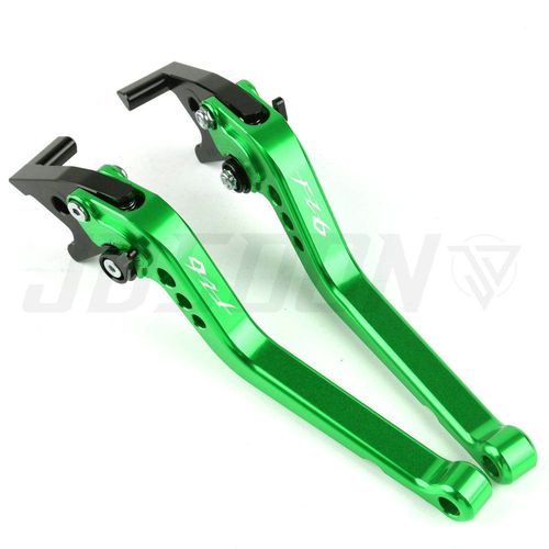 Leviers De Frein Et D'embrayage Cnc Pour Moto Yamaha Fz6 Fazer Fz6,Réglables,Courts - Type Black And Green