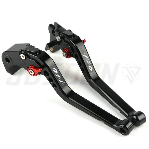 Leviers De Frein Et D'embrayage Cnc Pour Moto Yamaha Fz6 Fazer Fz6,Réglables,Courts - Type Red And Black