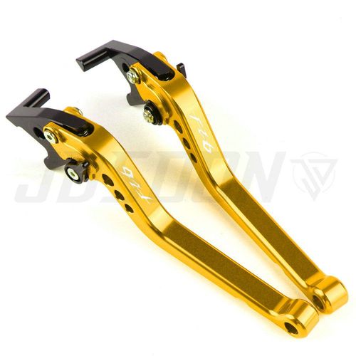 Leviers De Frein Et D'embrayage Cnc Pour Moto Yamaha Fz6 Fazer Fz6,Réglables,Courts - Type Black And Gold