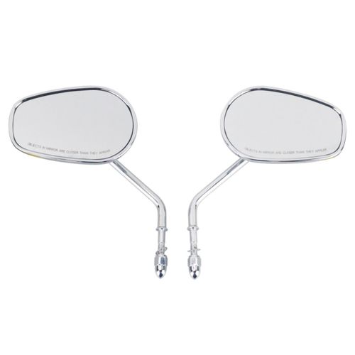 Rétroviseurs Latéraux 8mm Pour Motos Pour Harley Honda Davidson Road King Street Glide Fat Boy Sportster Iron 883 Softail Accessoires Moto 84-24 - Type Chrome