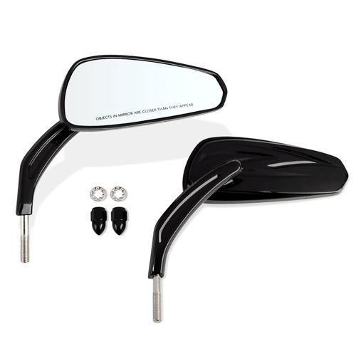 Rétroviseurs Latéraux Pour Moto,Guidon 8mm,Accessoires Pour Harley,Honda Yamaha Bsa,Davidson,Sportster Iron 883,Street Glide,Fat Boy,Dyna Low Rider,Heritage Fxst Flhx Flhr Flhxse 1984- - Type Black