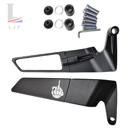 Rétroviseur Cnc À Aile Fixe Pour Moto Suzuki Gsr,750,600,400,Gsr400,Gsrfemelle,Gsr750 - Type Middle Finger
