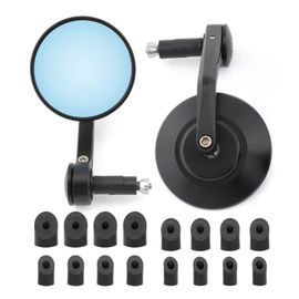 Rétroviseur Noir Avec Bout De Barre,1 Pouce,25mm,Pour Harley,Honda,Kawasaki,Suzuki,Yamaha,Victoire,Ducati,Bobber - Type Type B